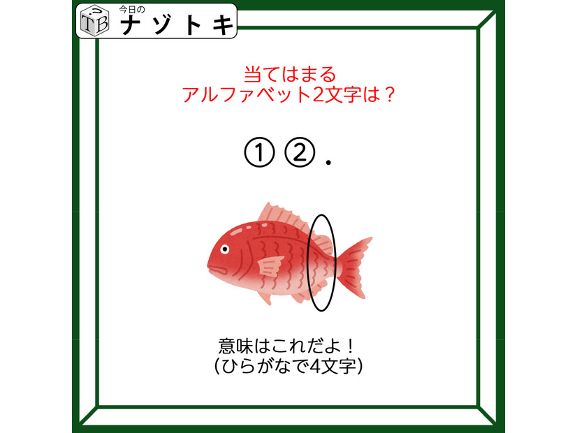 クイズです！「このイラストの意味をアルファベット２文字で表現できる？」イラストと囲みの位置関係から読み解きましょう【難易度LV２.・甘口】