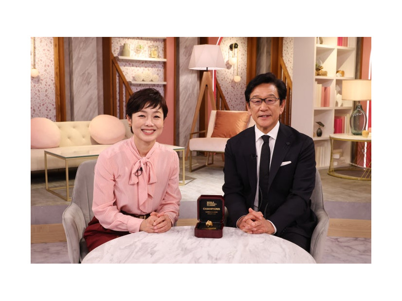 有働由美子、栗山英樹氏（C）テレビ朝日