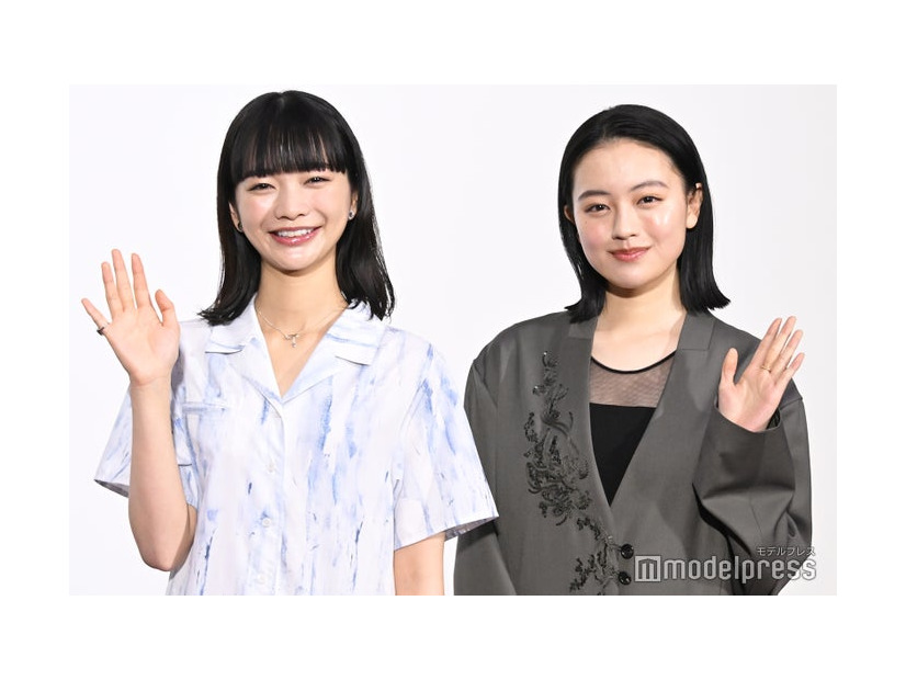 「風、薫る」第1週試写会見に出席した見上愛、上坂樹里（C）モデルプレス