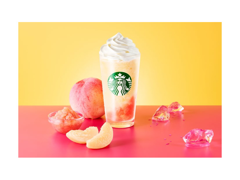 「My フルーツ³ フラペチーノ 完熟白桃」（提供写真）