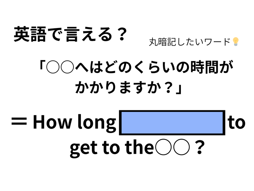 英語で「どのくらい時間がかかりますか？」は何て言う？