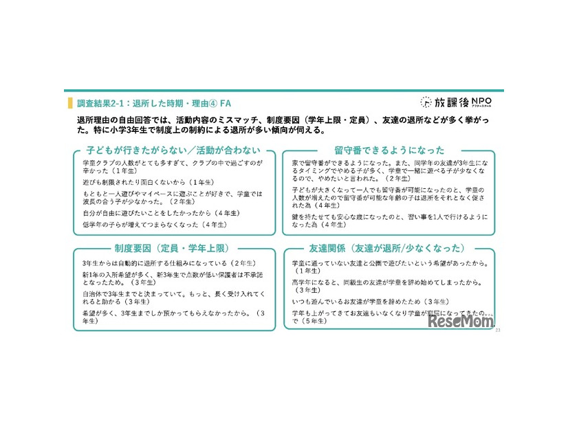 学童保育退所は小3が最多、退所後の留守番増加で自己肯定感に影響