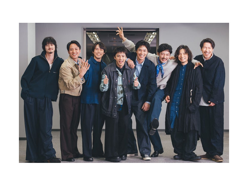 栁俊太郎、藤原季節、細田佳央太、山田裕貴、鈴木伸之、上杉柊平、宮崎秋人、岩永ひひお（C）THE SEVEN／撮影：ENO