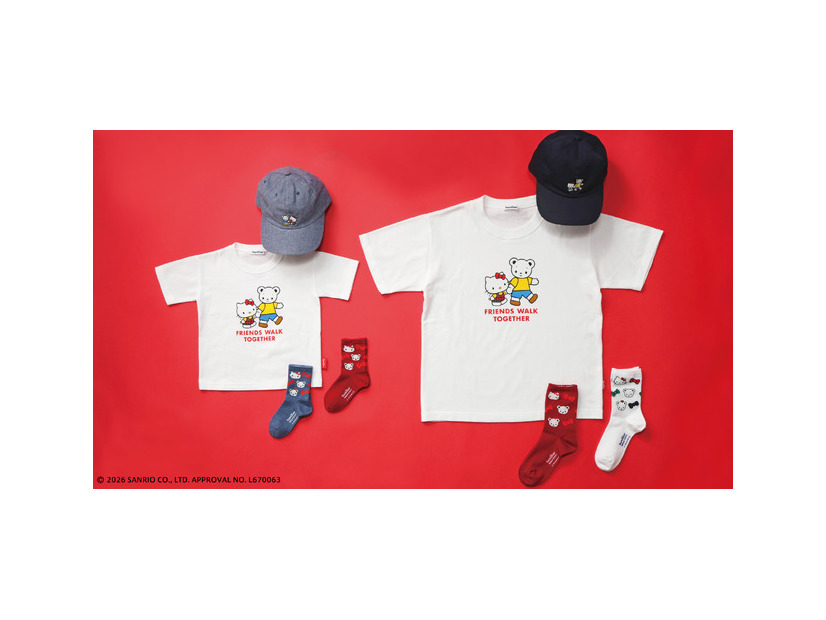 Tシャツ〈KIDS〉11,000円～/帽子〈KIDS〉9,900円/ソックス〈KIDS〉2,750円/Tシャツ　14,300円/帽子 10,450円/ソックス 2,750円 ※税込