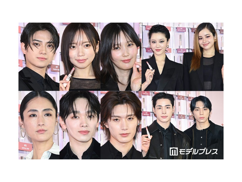 （上段左上より時計回り）岩瀬洋志、齊藤京子、本田翼、XG CHISA・ HARVEY、NEXZ HARU・SO GEON、山中柔太朗、宮世琉弥、シシド・カフカ（C）モデルプレス