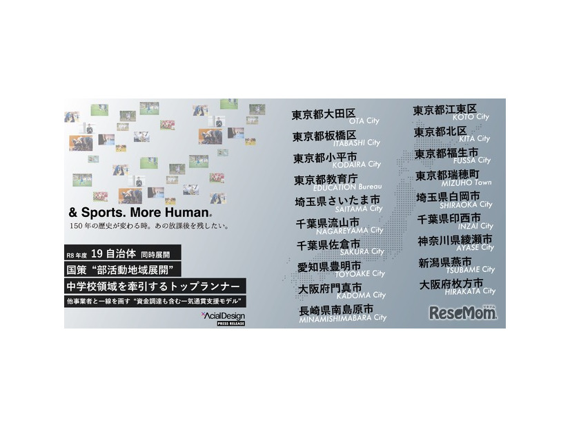 全国19自治体で同時展開