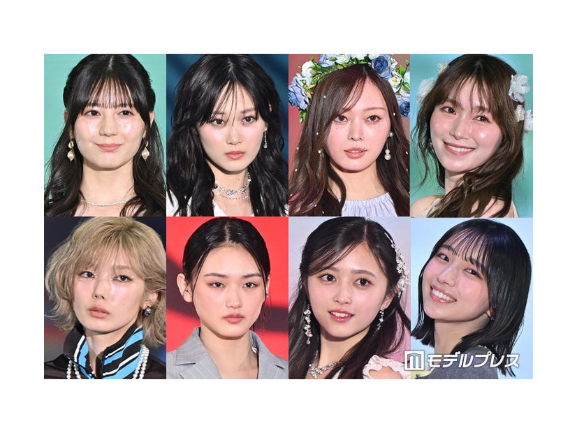 （上段左上から時計回り）小坂菜緒、山下美月、梅澤美波、守屋麗奈、大野愛実、井上和、山崎天、藤吉夏鈴（C）モデルプレス