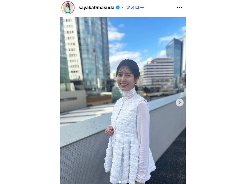 桝田沙也香アナウンサーInstagramより