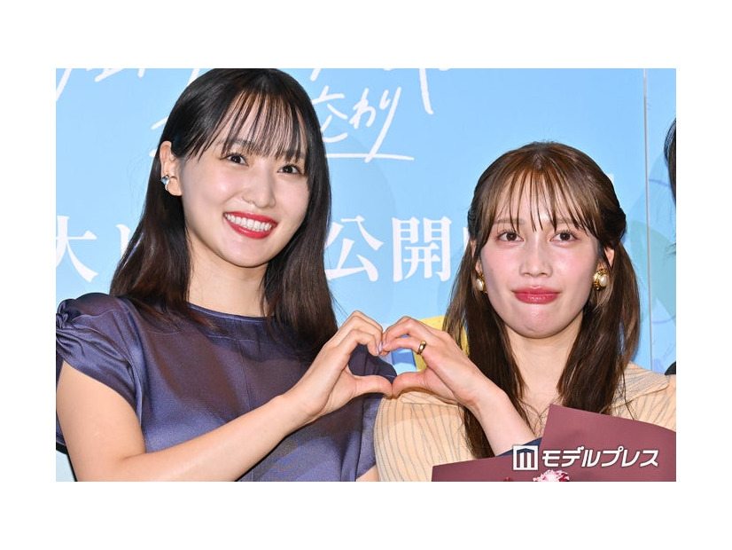 「チェイサーゲームW 水魚の交わり」公開初日舞台挨拶に出席した菅井友香、中村ゆりか（C）モデルプレス