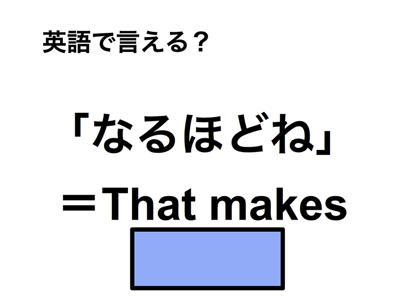 英語で「なるほどね」は何て言う？