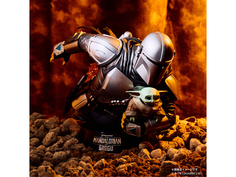 A賞マンダロリアン&グローグー スタチューフィギュア／© &  Lucasfilm Ltd.