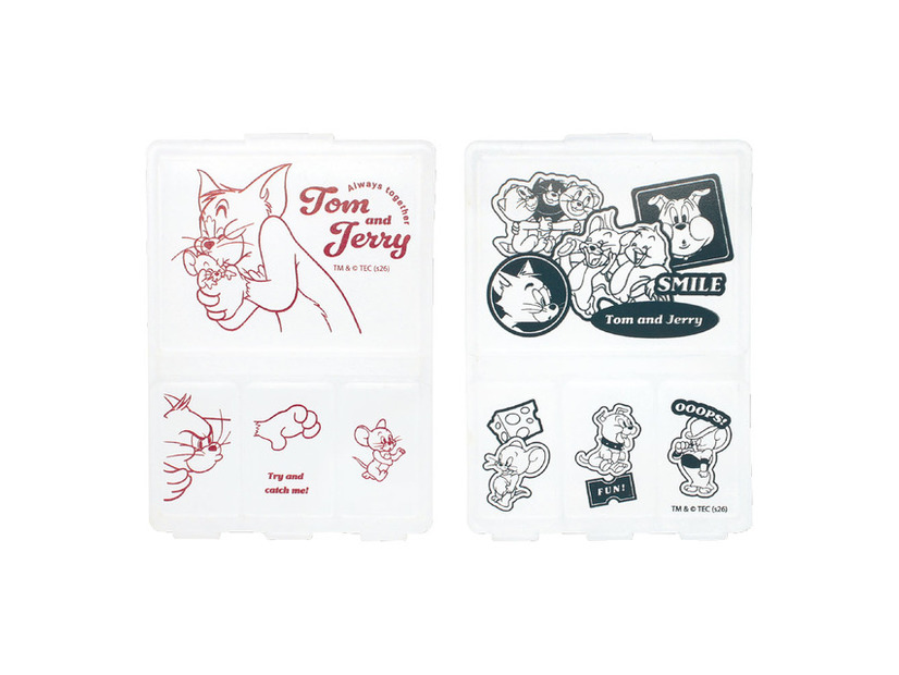 トムとジェリー４ルームケース（左：トムとジェリー/右：ステッカー）各638円(税込)