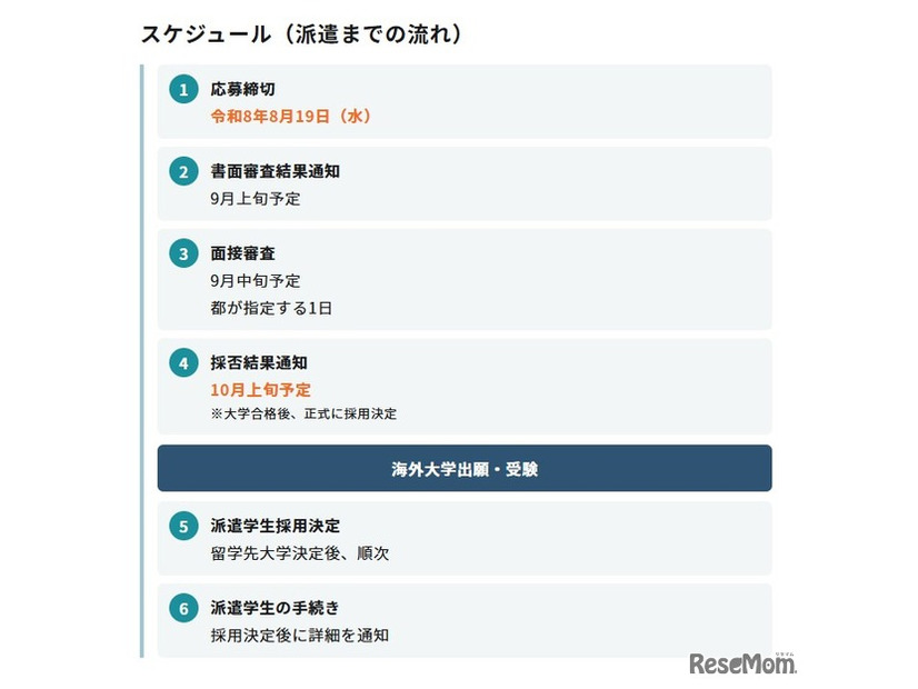 スケジュール（派遣までの流れ）
