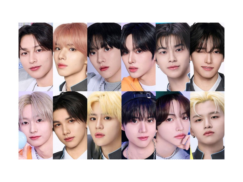 「PRODUCE 101 JAPAN 新世界」第3回順位発表式でデビュー圏内だった（上段左から時計回り）飯塚亮賀、矢田佳暉、オ・シンヘン、安部結蘭、照井康祐、パク・シヨン、杉山竜司、加藤大樹、柳谷伊冴、チェン・リッキー、後藤結、熊部拓斗（提供写真）
