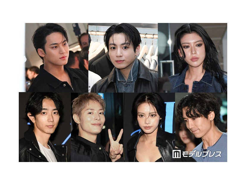 （左上から）MINGYU（ミンギュ）、Jung Kook（ジョングク）三吉彩花（左下から）駒木根葵汰、塩野瑛久、安斉星来、安達祐人（C）モデルプレス