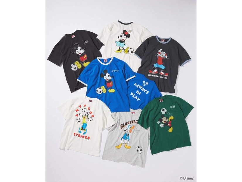 MICKEY MOUSE / ミッキー マウス 別注 サッカー プリント Tシャツ ©Disney