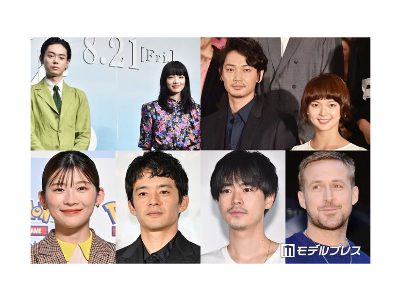 （上段左から時計回り）菅田将暉、小松菜奈、綾野剛、多部未華子、ライアン・ゴズリング、成田凌、池松壮亮、伊藤沙莉（C）モデルプレス
