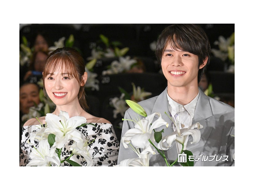 映画「あの星が降る丘で、君とまた出会いたい。」完成披露試写会・“百合プレミア”に登場した福原遥、細田佳央太（C）モデルプレス