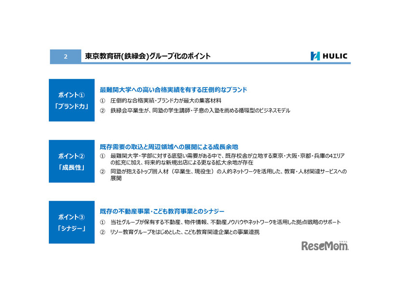 東京教育研（鉄緑会）グループ化のポイント