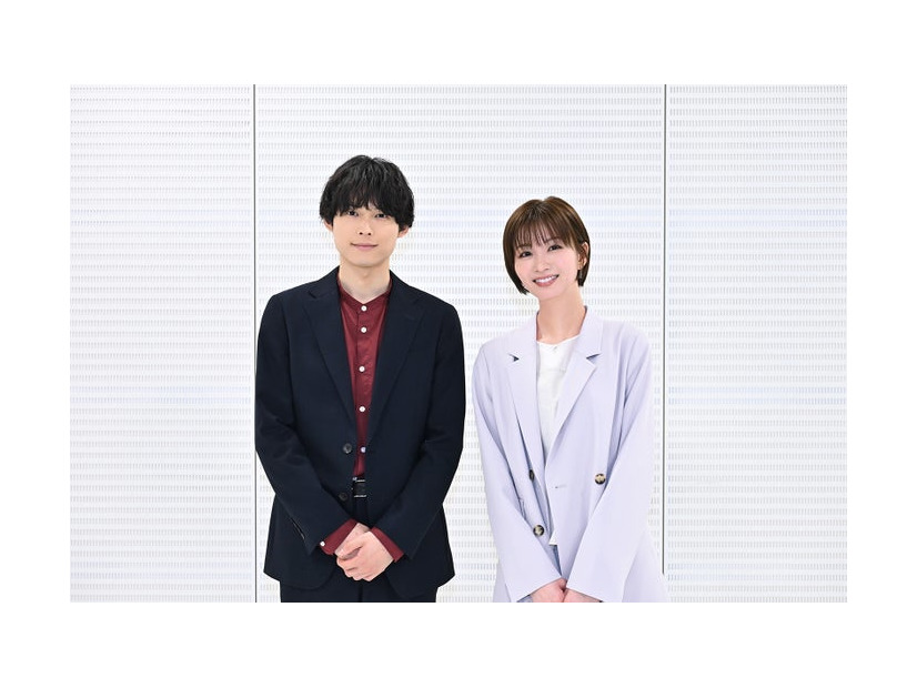 インタビューに応じた松村北斗、岡崎紗絵（C）日本テレビ