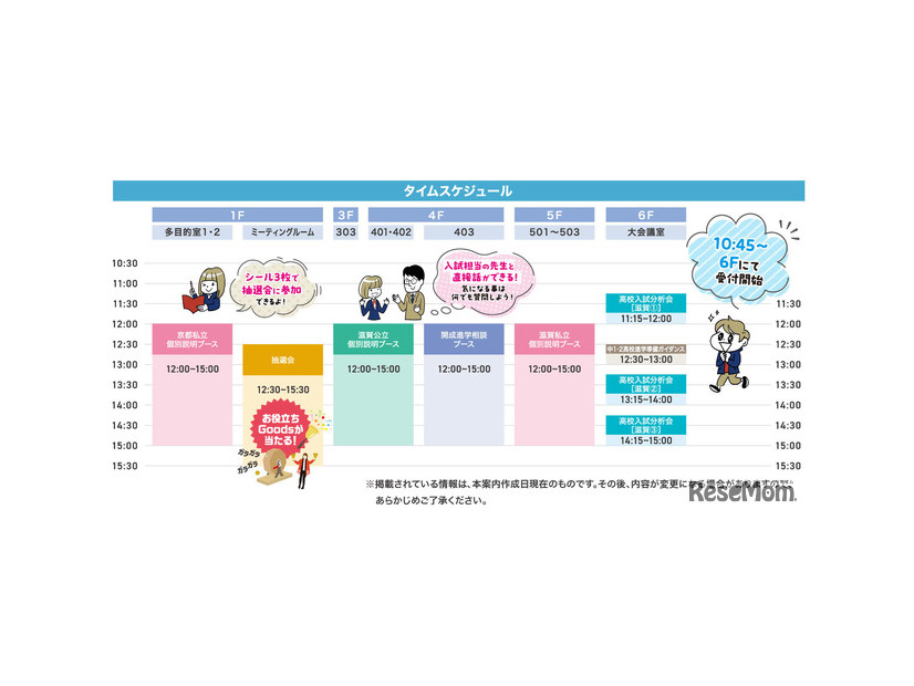 滋賀会場タイムテーブル