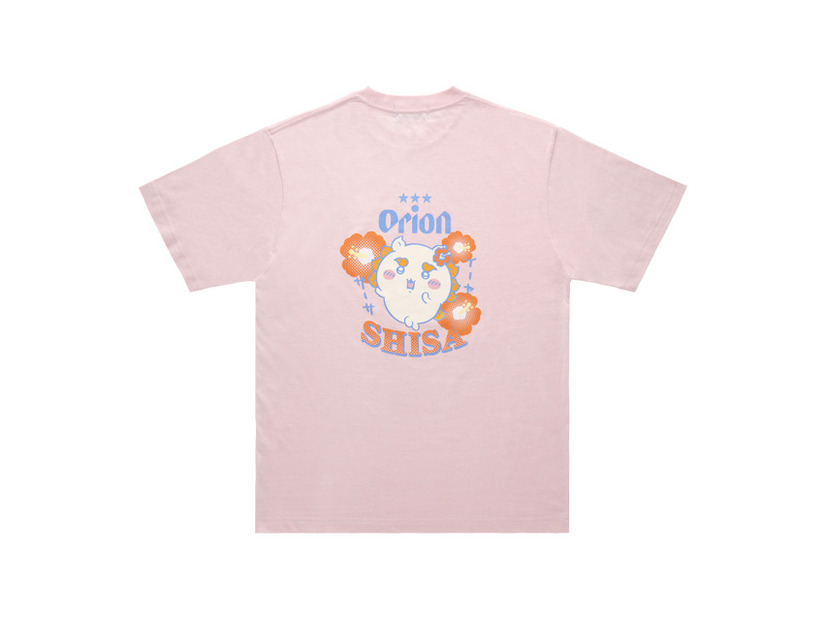 ちいかわ×オリオンビール シーサーのおみやげやさん Tシャツ　ライトピンク_SHISA／©Orion ©nagano ©nagano / chiikawa committee
