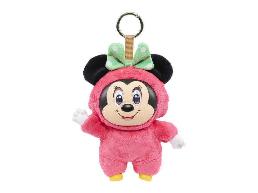 ミニーマウス（イチゴ）【ハッピー・ホール】 『ディズニー』ぬいぐるみキーチェーン　フレッシュ・フルーツ