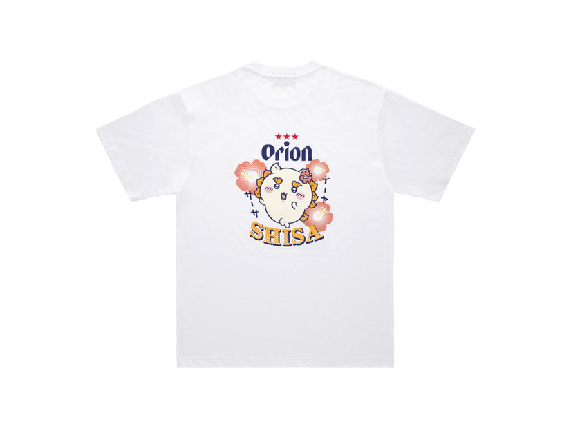 ちいかわ×オリオンビール シーサーのおみやげやさん Tシャツ ホワイト_SHISA／©nagano©Uema©Orion