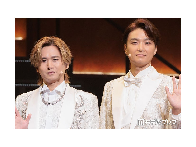 「New HISTORY COMING ARENA LIVE-The Imperial Theatre Symphony-」開幕記念会見に出席した堂本光一、井上芳雄（C）モデルプレス