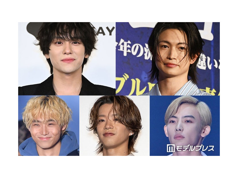 （上段左から時計回り）山下幸輝、綱啓永、NOA、森愁斗、八村倫太郎（C）モデルプレス