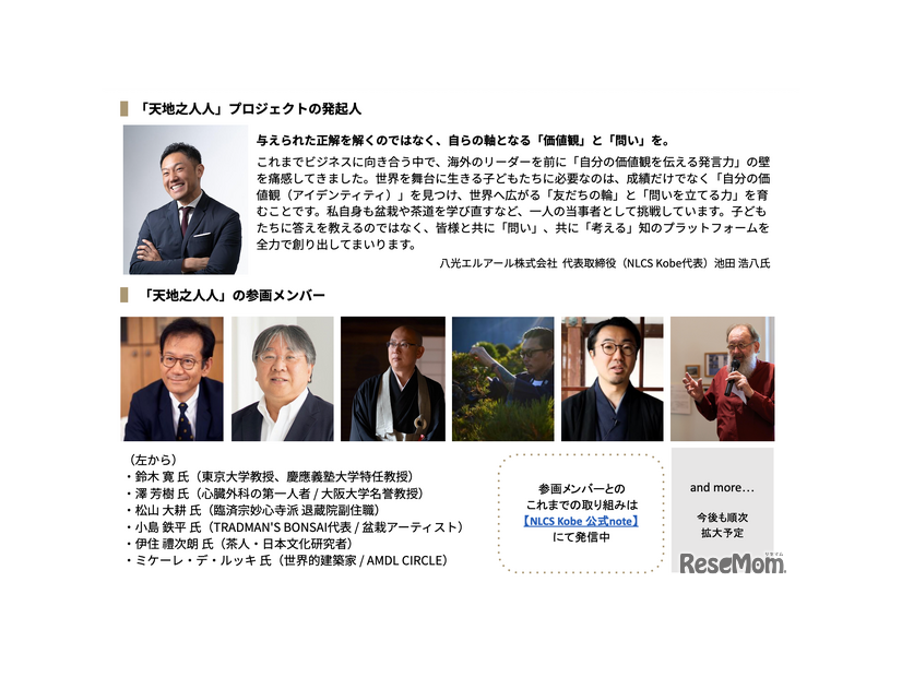 「Think Net -天地之人人-（あめつちのひとひと）」発起人・参画メンバー