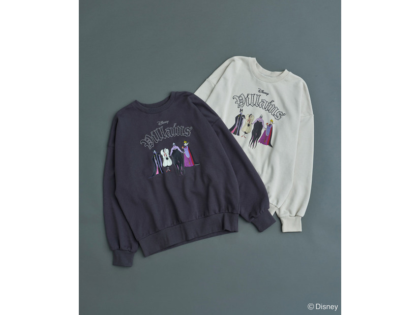ヴィランズ/裏毛ロゴスウェット　カラー：Ecru/Charcoal Gray　価格：￥4,990