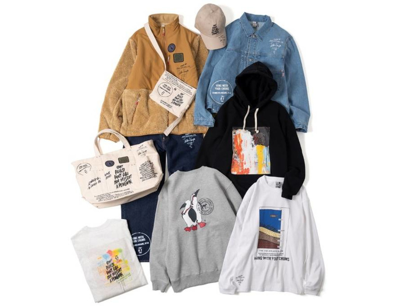 CHUMSがステンシルアーティスト・守矢努と春夏に続きコラボ。ジャケット、トップス、帽子などを展開