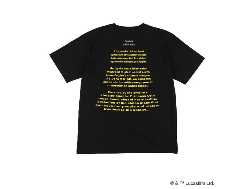 STAR WARS ロゴ・オープニング クロール エピソード4 Tシャツ