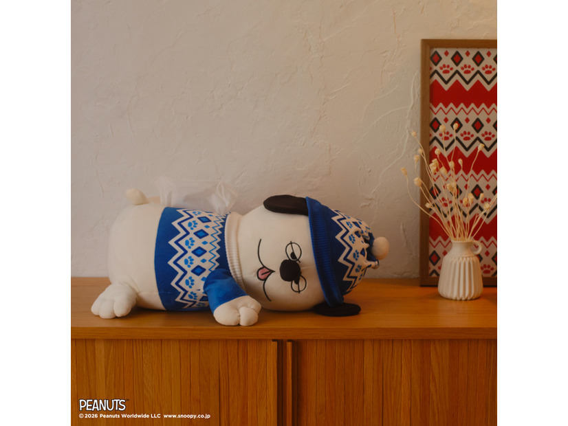 ティッシュボックスケース ￥5,500／© 2026 Peanuts Worldwide LLC