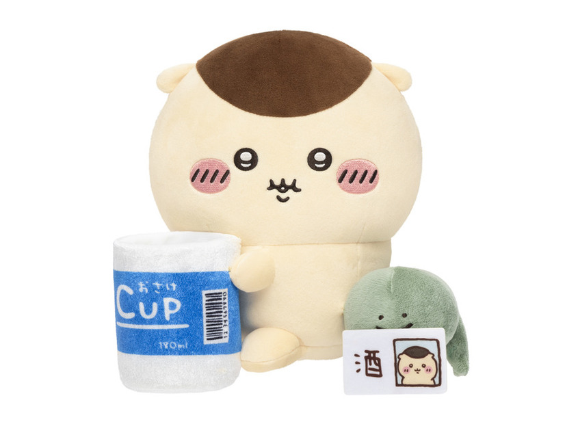 「ちいかわ くりまんじゅうだらけくじ」B賞：ぬいぐるみ付き小物立て　全1種©nagano