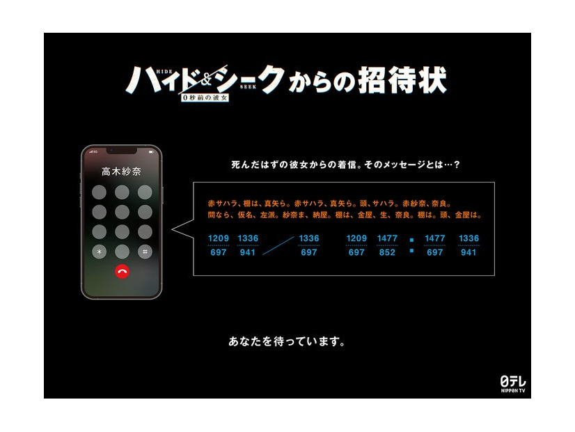 「ハイド＆シークからの招待状」（C）日本テレビ