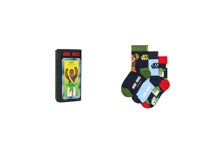 【STAR WARS × Happy Socks】【キッズ】【GIFT BOX】【3足セット】クルー丈 ソックス 4,950円（税込）