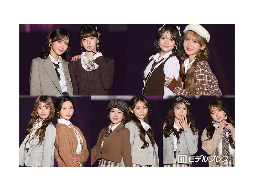 （上段左から）きほ＆りり、あむ＆ななにー（下段左から）うさ＆ももか、けい＆ひまり、桜咲みお＆にいな（C）モデルプレス