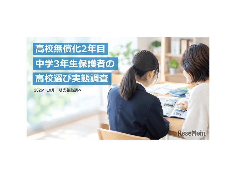 中学3年生保護者の高校選び実態調査