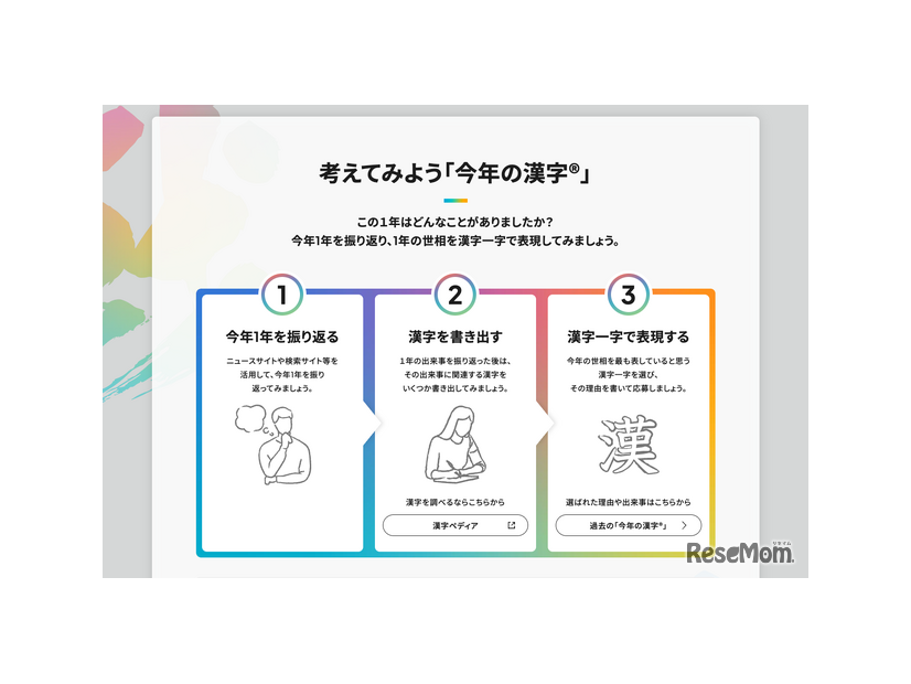 考えてみよう「今年の漢字」