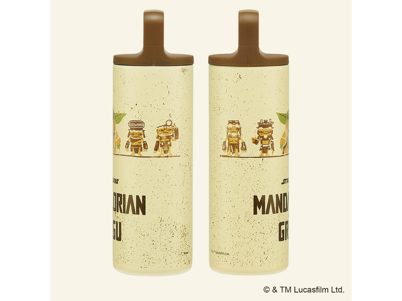 「スクエアハンドル付きステンレスマグボトル450ml マンダロリアン＆グローグー」© & TM Lucasfilm Ltd