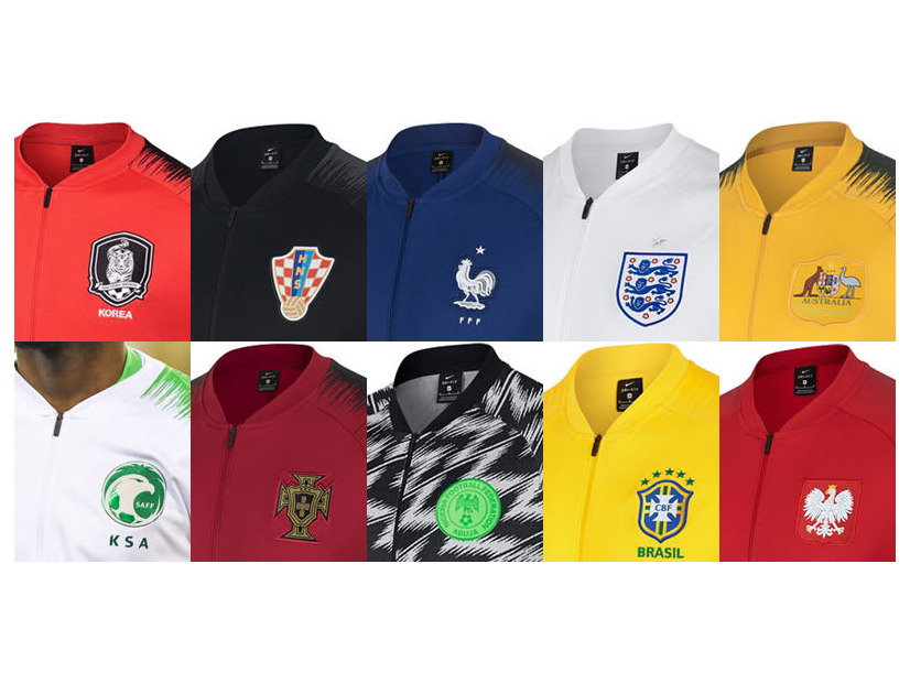 ナイジェリア代表も！W杯「出場全チーム」のNikeアンセムジャケットを一気に見る