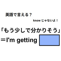 英語で「もう少しで分かりそう」はなんて言う？