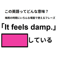 この英語ってどんな意味？「It feels damp. 」