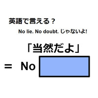 英語で「当然だよ」はなんて言う？