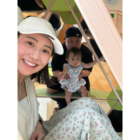 山本圭壱、妻・西野未姫＆娘とパシャリ！キッズパーク満喫SHOTに反響「楽しそうな家族」「素敵なパパさん」