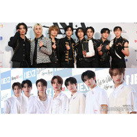 NEXZ、“先輩”Stray Kidsのライブ見学 密着記念ショットに反響「全員で来てたの尊い」「最高の家族写真」