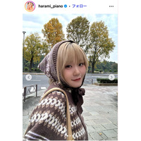 ハラミちゃん、色白美脚透けるカジュアルドレス姿「雰囲気変わる」「さすがの着こなし」の声