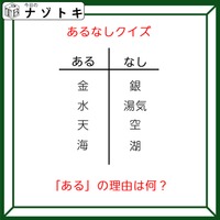 あるなしクイズです！「金にあって銀にない！」ある側の理由は？【難易度LV２.・甘口】